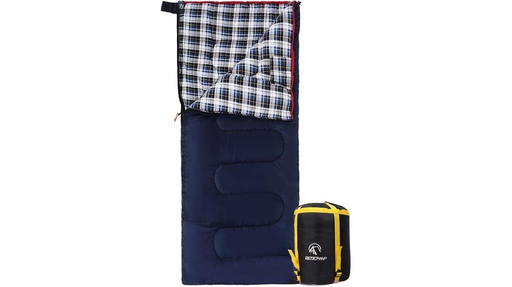 cotton flannel camping sleeping bag