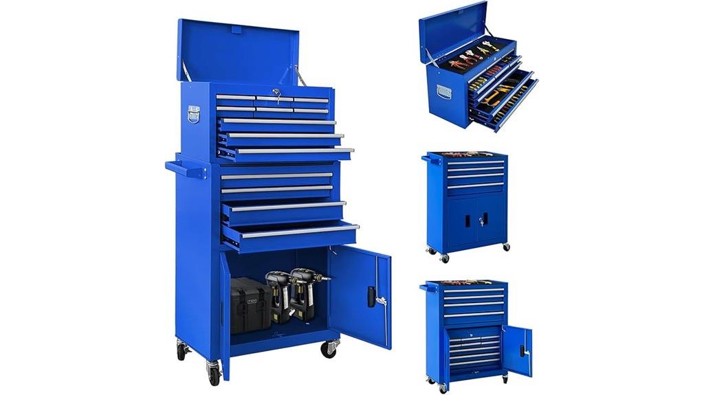 double door rolling toolbox