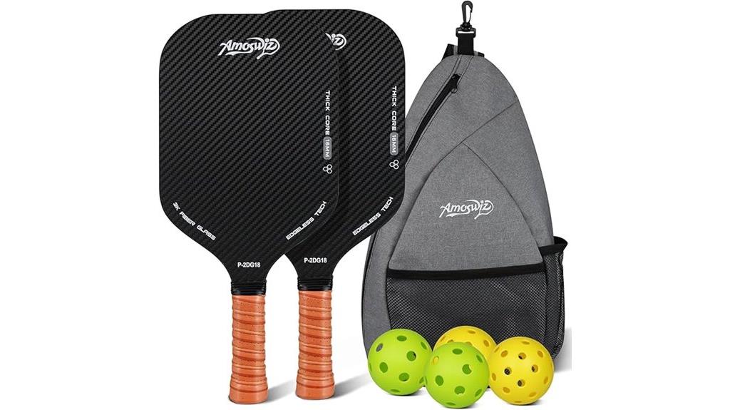 double pickleball paddle set