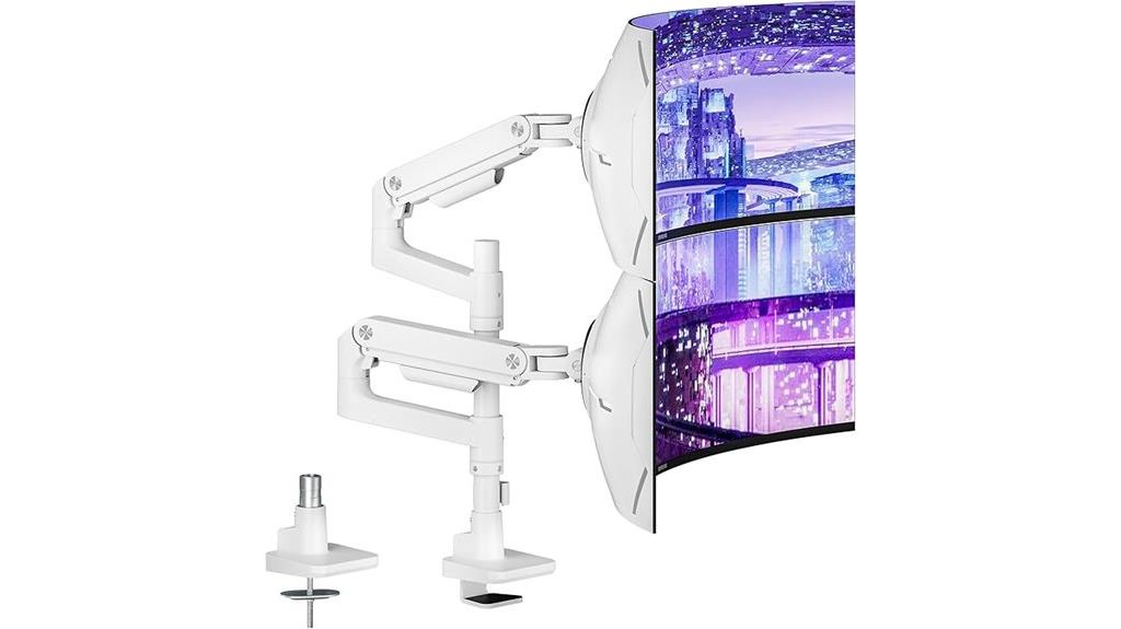 dual monitor arm mount