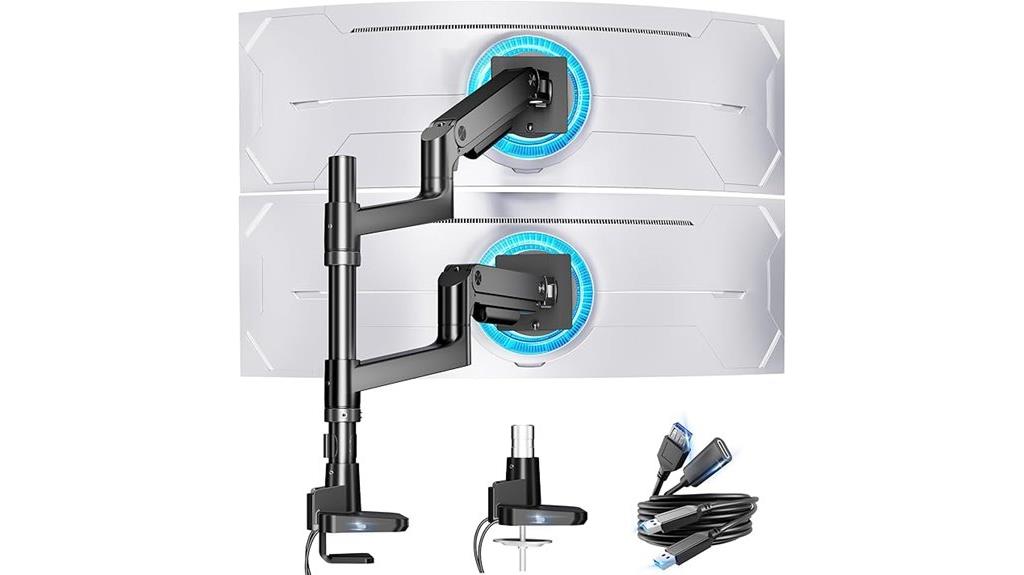 dual ultrawide monitor arm