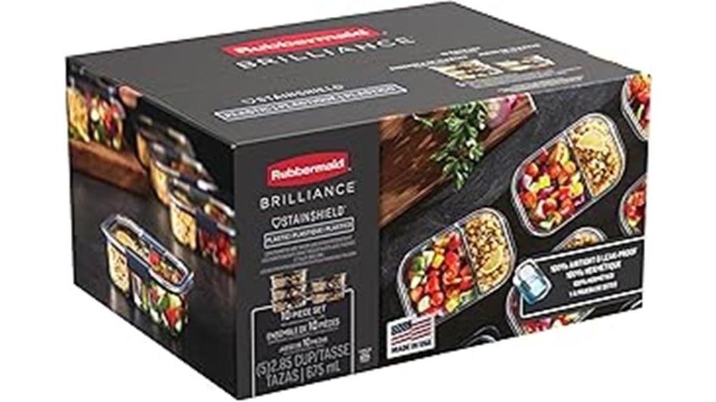 durable 2 compartment containers