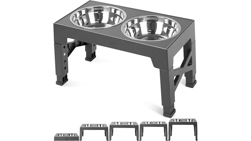 elevated stainless steel bowls
