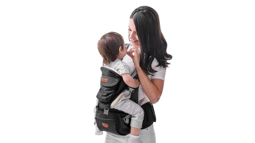 ergonomic baby carrier with hip seat