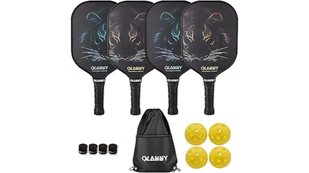 graphite paddle set with accessories