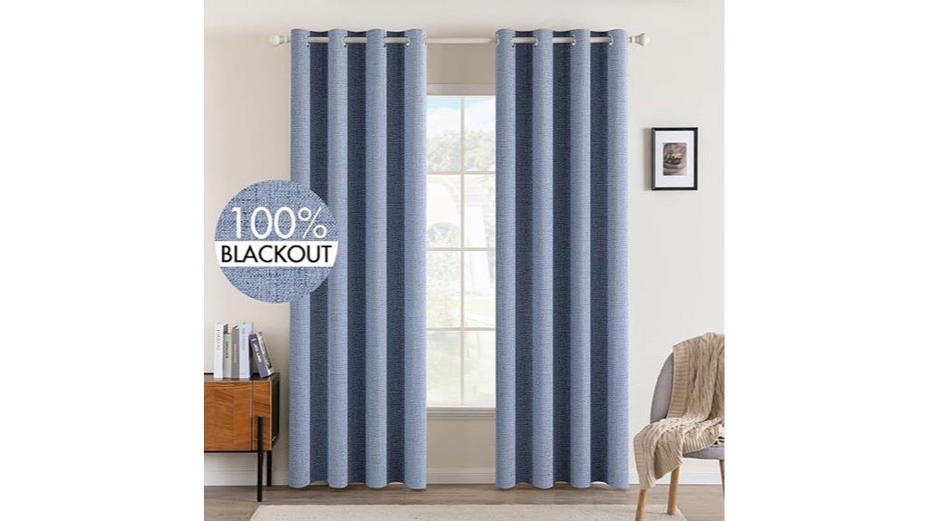 linen blackout bedroom curtains
