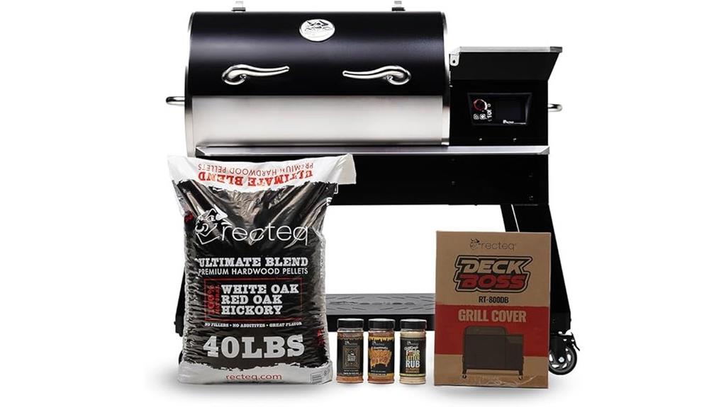 pellet grill with deck