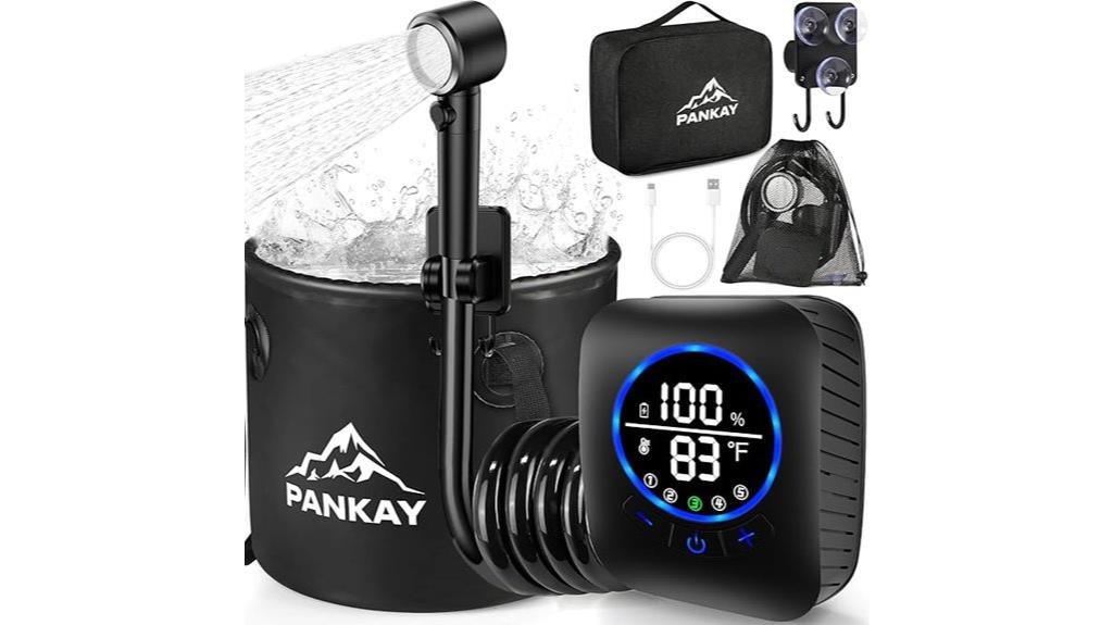 portable shower with battery