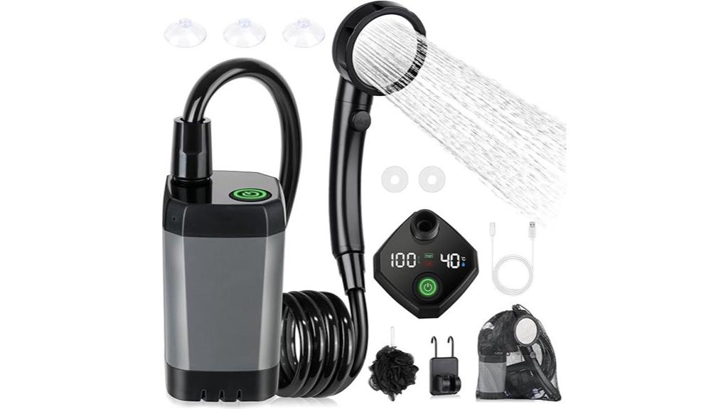 portable shower with battery