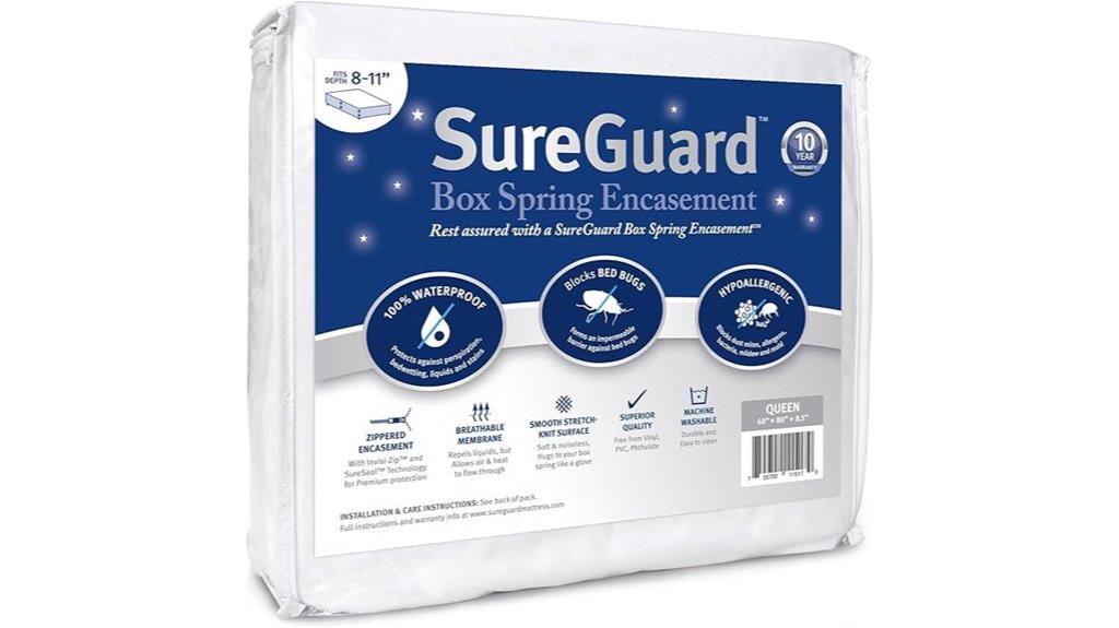 queen waterproof bed encasement