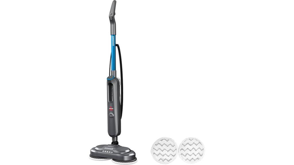 rotating steam mop scrubbing and smartsteam