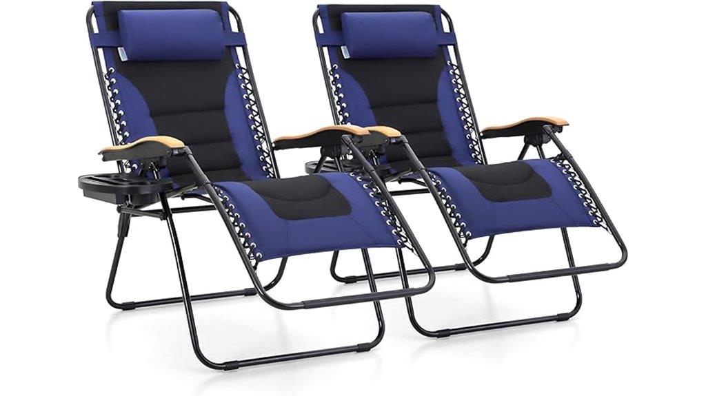 set of 2 zero gravity chairs