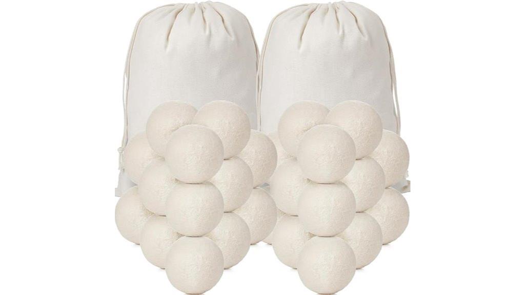 set of sixty wool dryer balls
