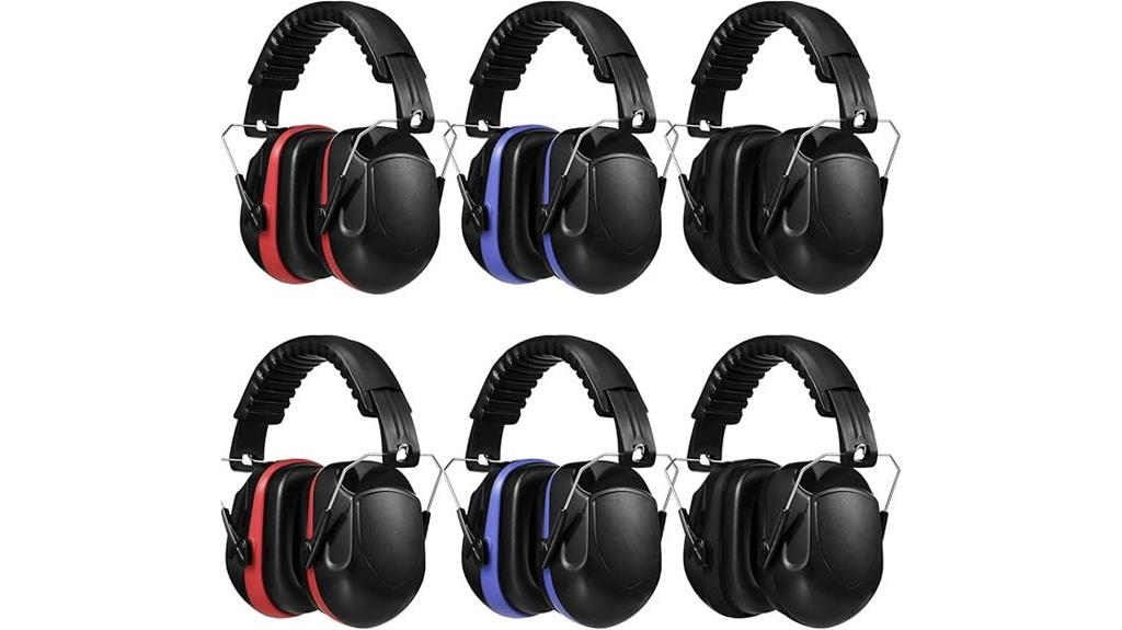six ear protection headphones
