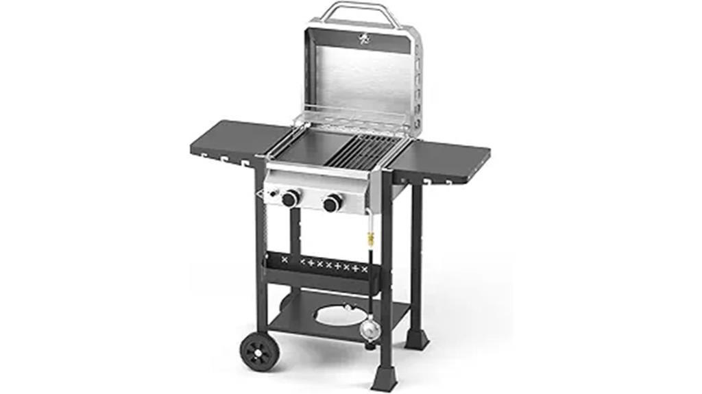 stainless steel propane grill