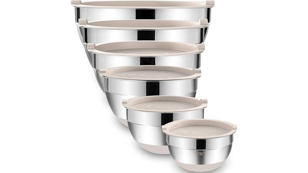 stainless steel storage bowls