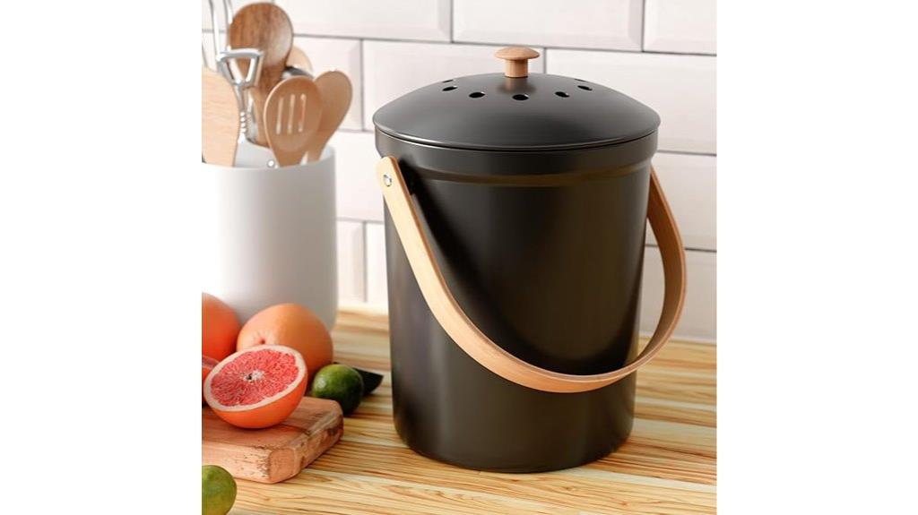 stylish odor proof kitchen bin