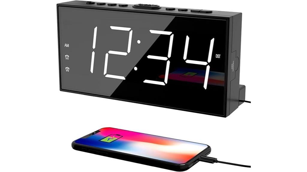 usb charging alarm clock