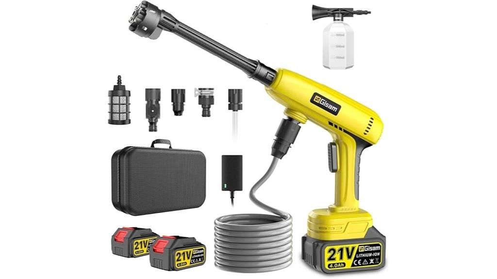 wireless 1250 psi pressure washer