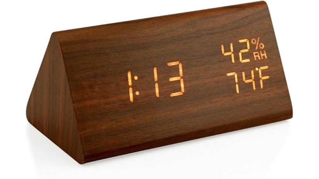 wooden voice controlled clock