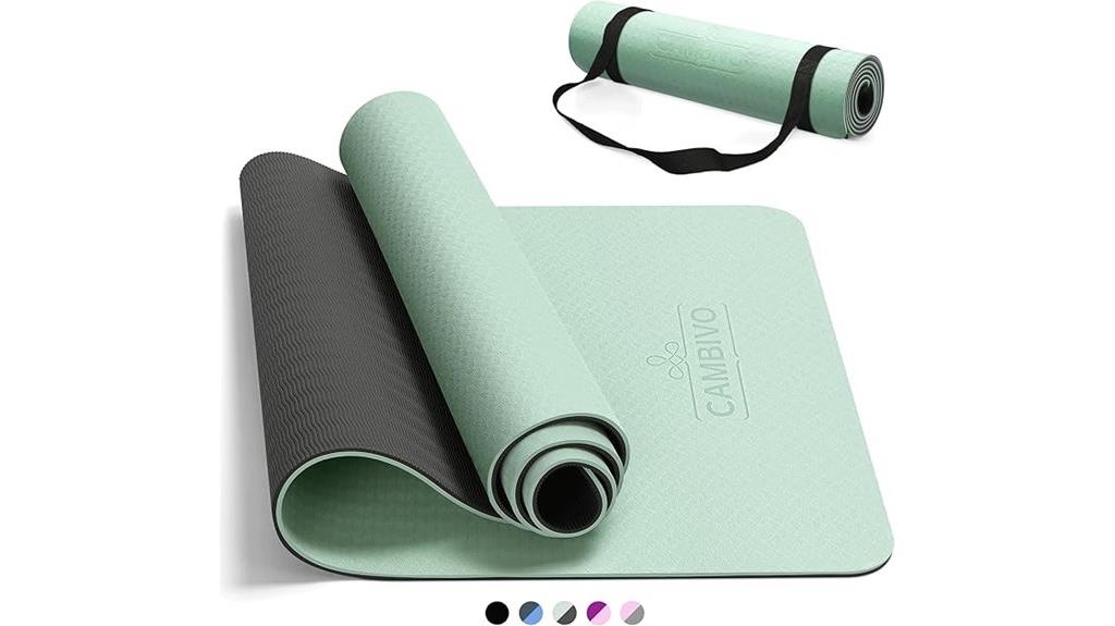 yoga and floor exercise mat