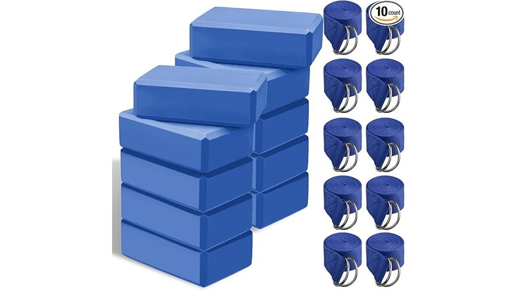 yoga blocks and straps