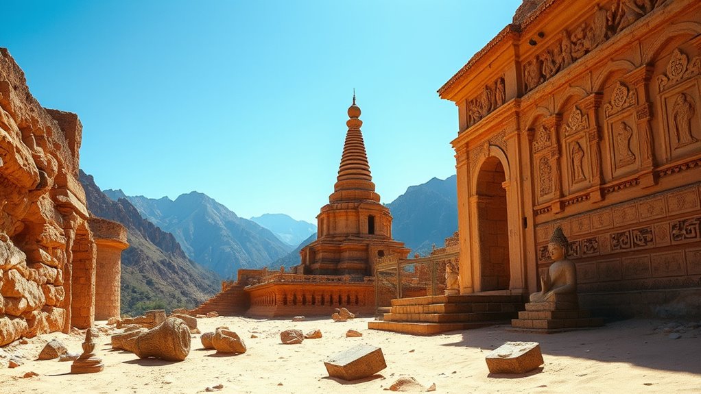 ancient buddhist temple ruins