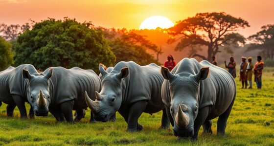 community efforts save rhinos