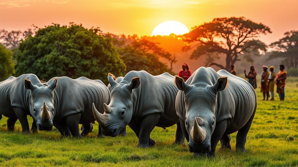 community efforts save rhinos