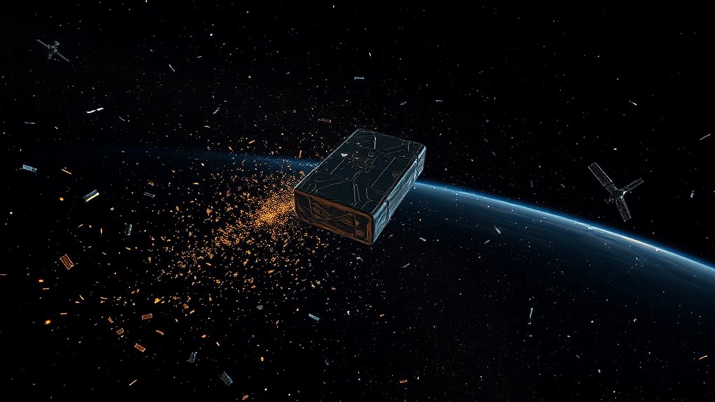 space debris threatens satellite safety