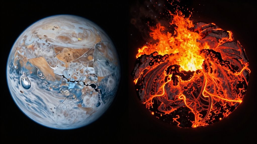 moons with diverse geologies
