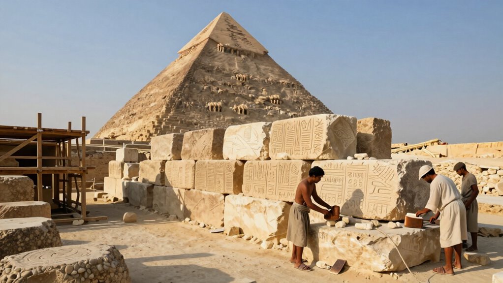 pyramid builders were skilled workers