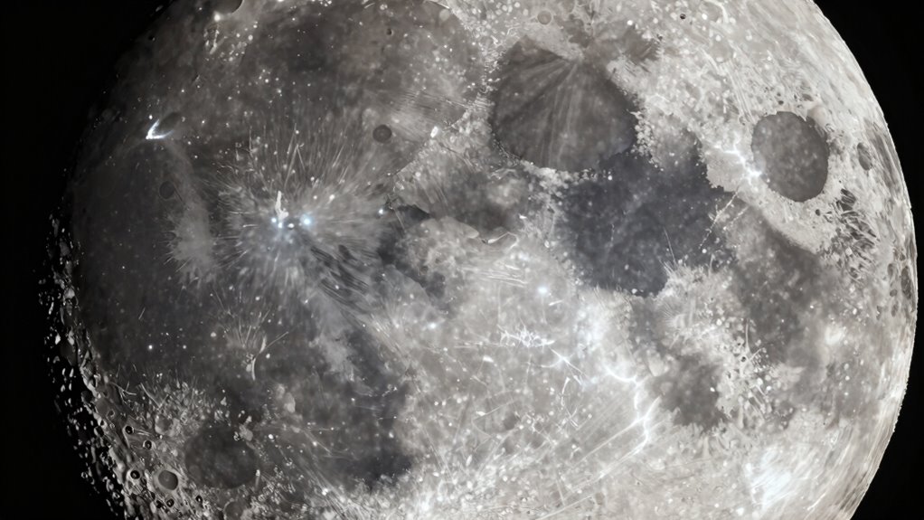 water trapped in shadowed craters