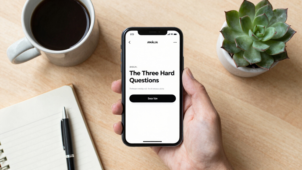 AMÁLIA · The Three Hard Questions.