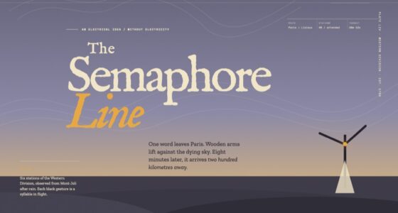 The Semaphore Line — Dispatches Across the Dusk — Mechanized SVG Interaction (FABLE/175, room 54)
