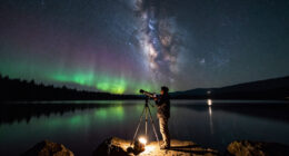 APOD: 2026 September 26 – Mirrored Meteor And Milky Way