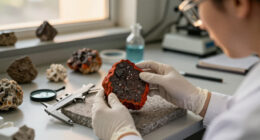 Slice Of Martian Meteorite Teghaza 001